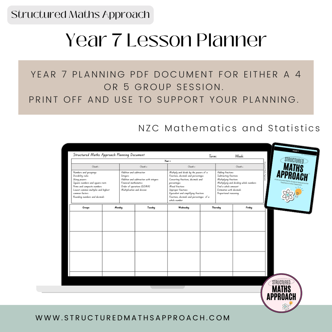Year 7 Structured Maths Approach Planning Document