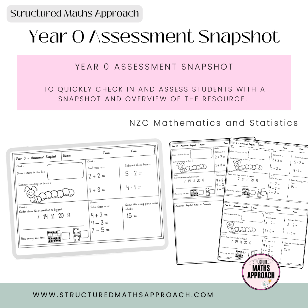 Year 0 Structured Maths Approach Assessment Snapshots