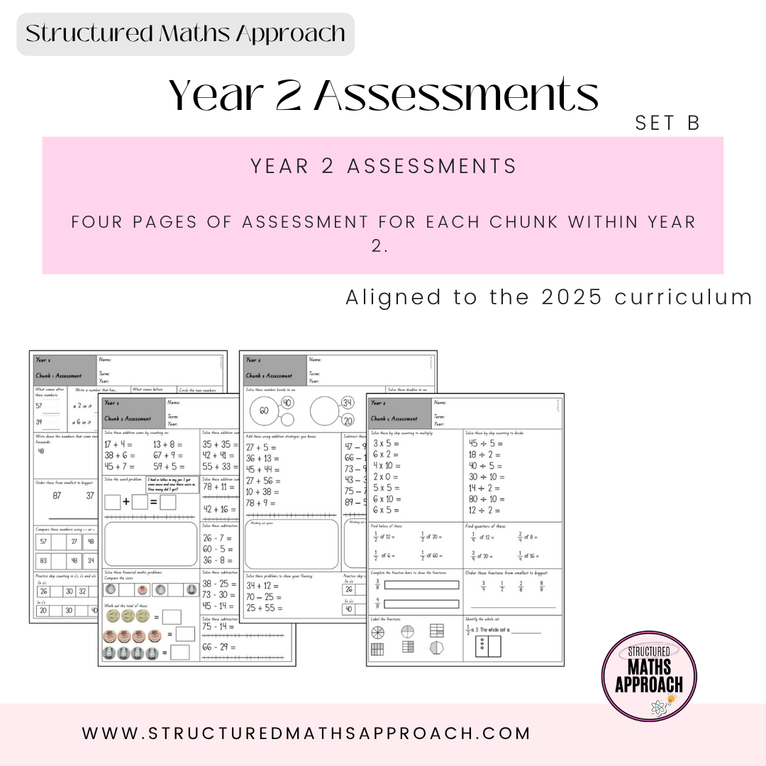 Year 2 Structured Maths Approach Assessments - SET B