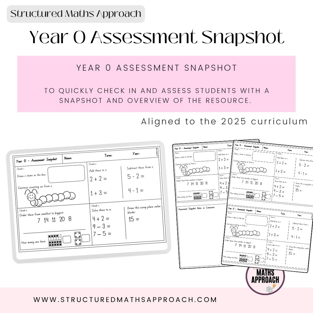 Year 0 Structured Maths Approach Assessment Snapshots