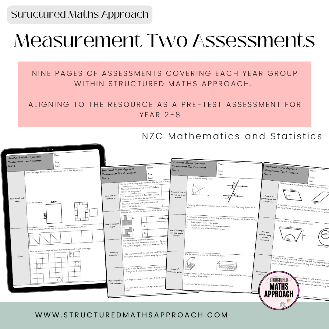 Structured Maths Approach Measurement Two Assessments