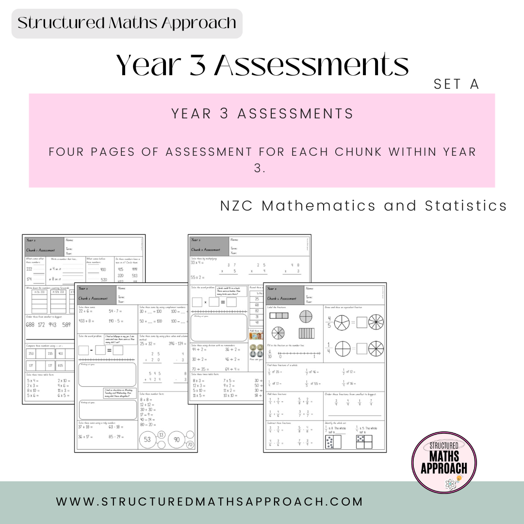 Year 3 Structured Maths Approach Assessment - SET A