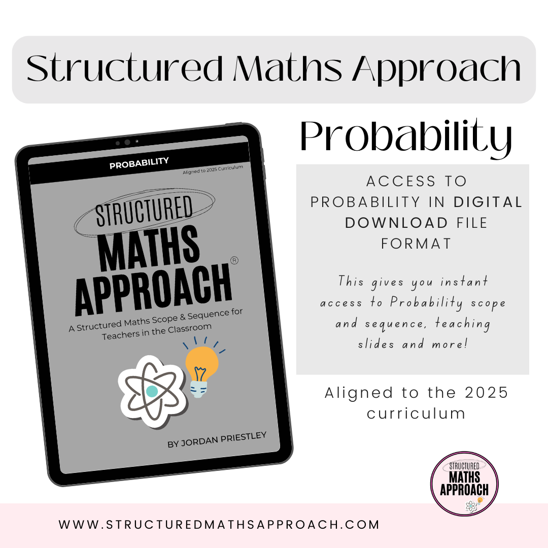 Structured Maths Approach Probability - DIGITAL *Aligned to 2025 Curriculum