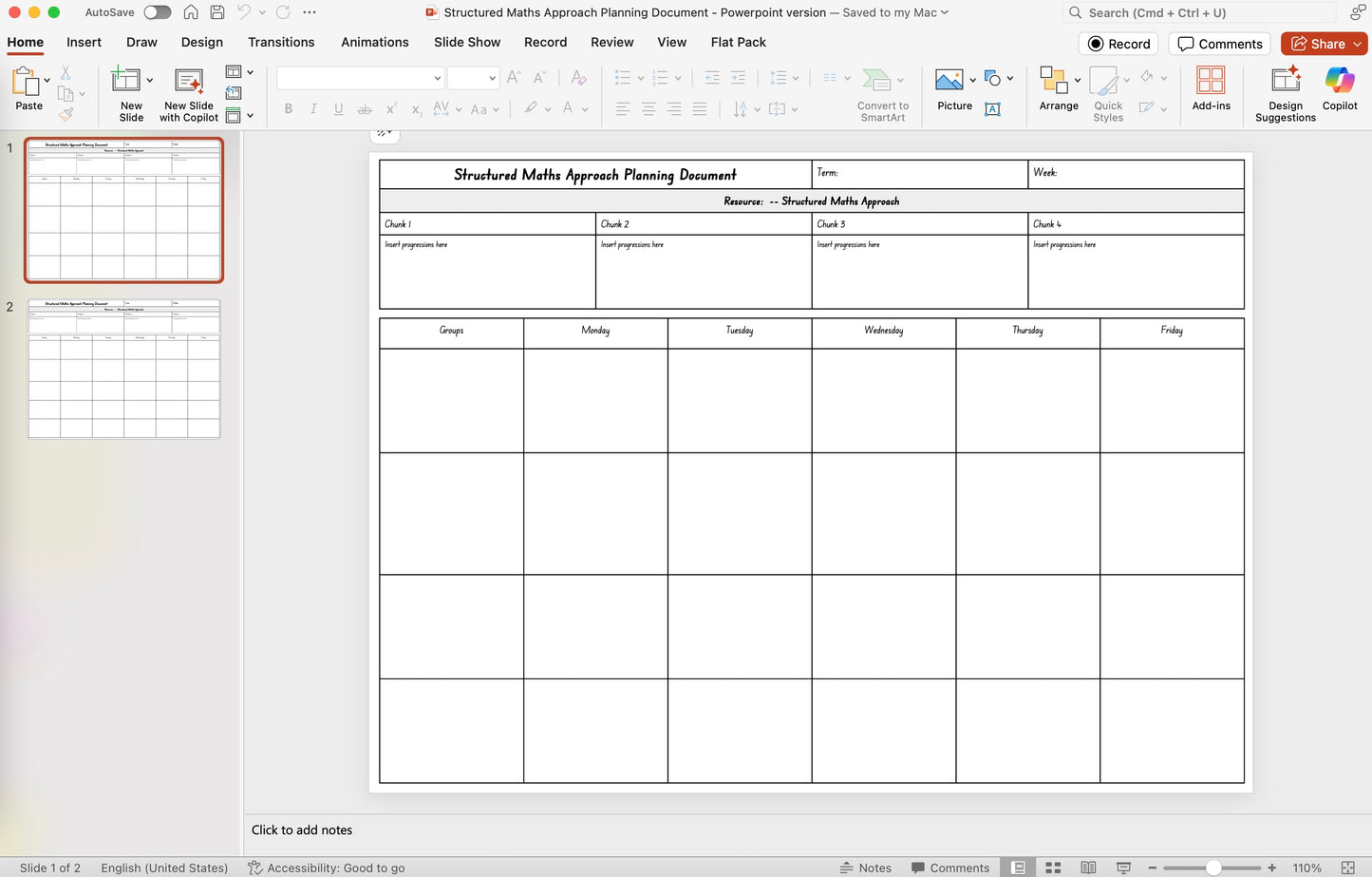 Structured Maths Approach Planning Document - Microsoft Powerpoint