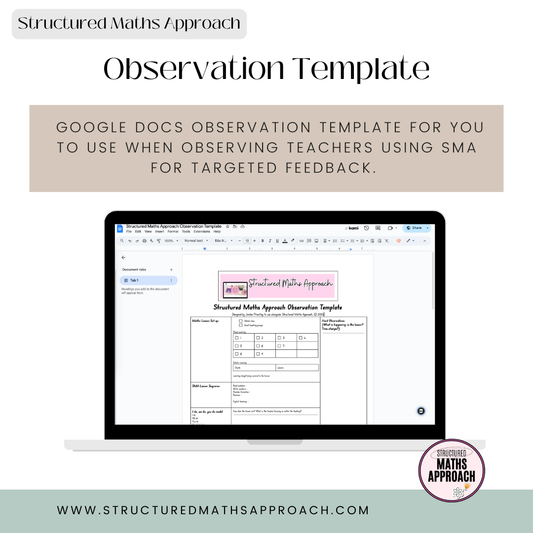 Structured Maths Approach Observation Template
