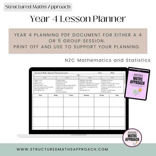 Year 4 Structured Maths Approach Planning Document