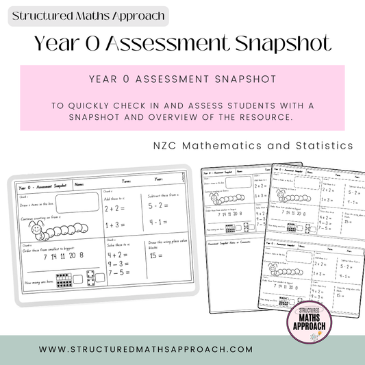 Year 0 Structured Maths Approach Assessment Snapshots