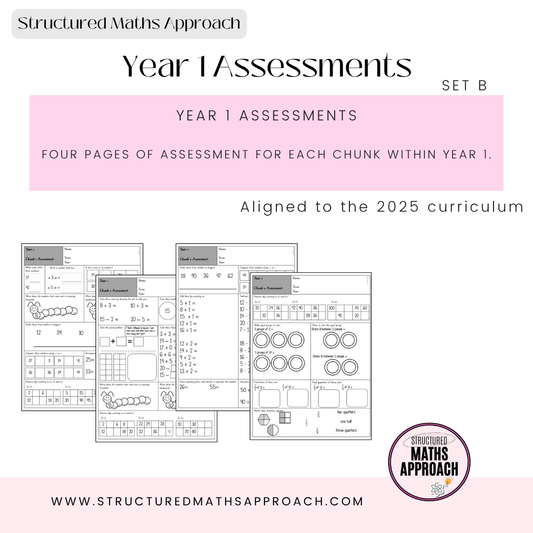 Year 1 Structured Maths Approach Assessments - SET B