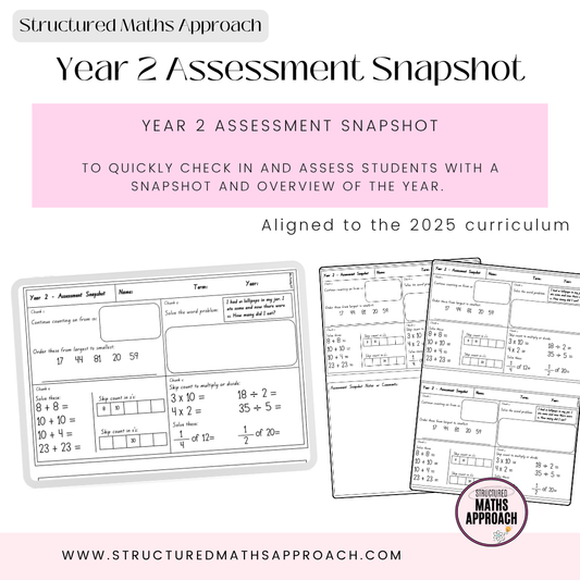 Year 2 Structured Maths Approach Assessment Snapshot