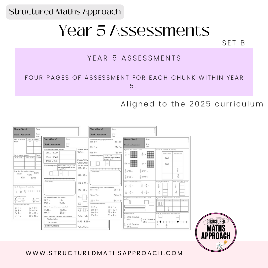 Year 5 Structured Maths Approach Assessments - SET B