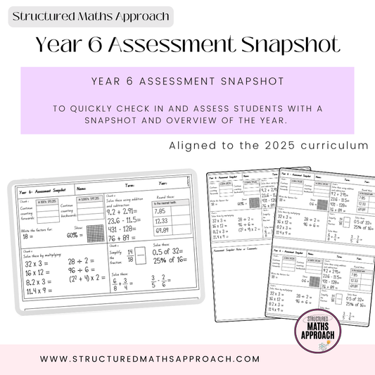 Year 6 Structured Maths Approach Assessment Snapshot