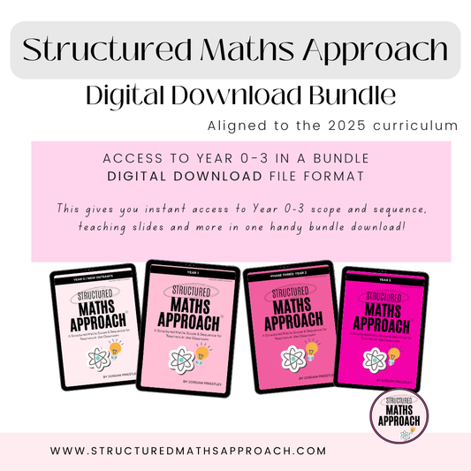 Structured Maths Approach Year 0-3 DIGITAL BUNDLE *Aligned to 2025 Curriculum