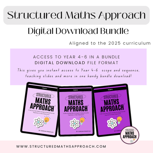 Structured Maths Approach Year 4-6 DIGITAL BUNDLE *Aligned to 2025 Curriculum