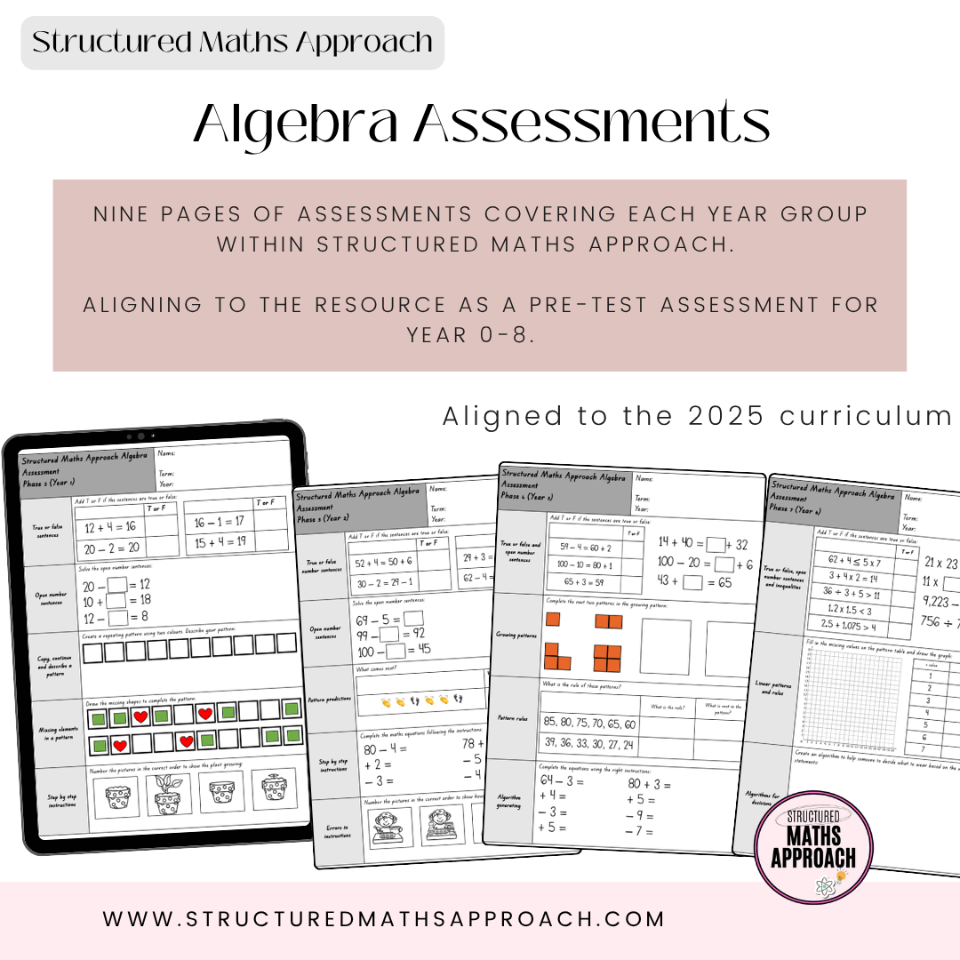 Structured Maths Approach Algebra Assessments
