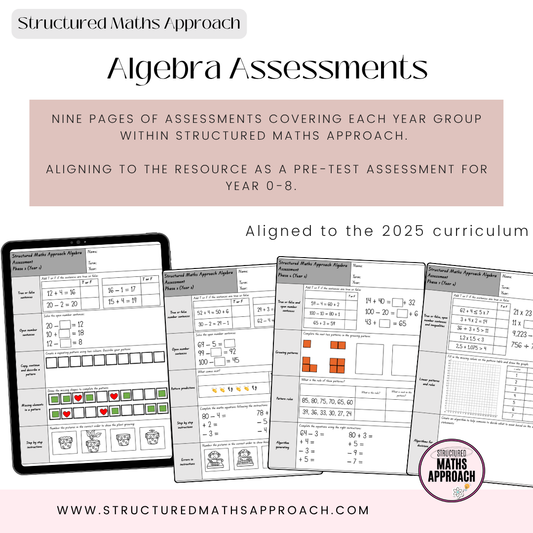 Structured Maths Approach Algebra Assessments