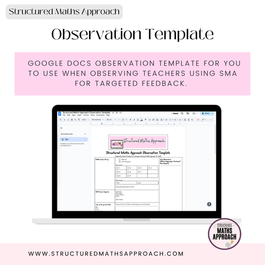 Structured Maths Approach Observation Template