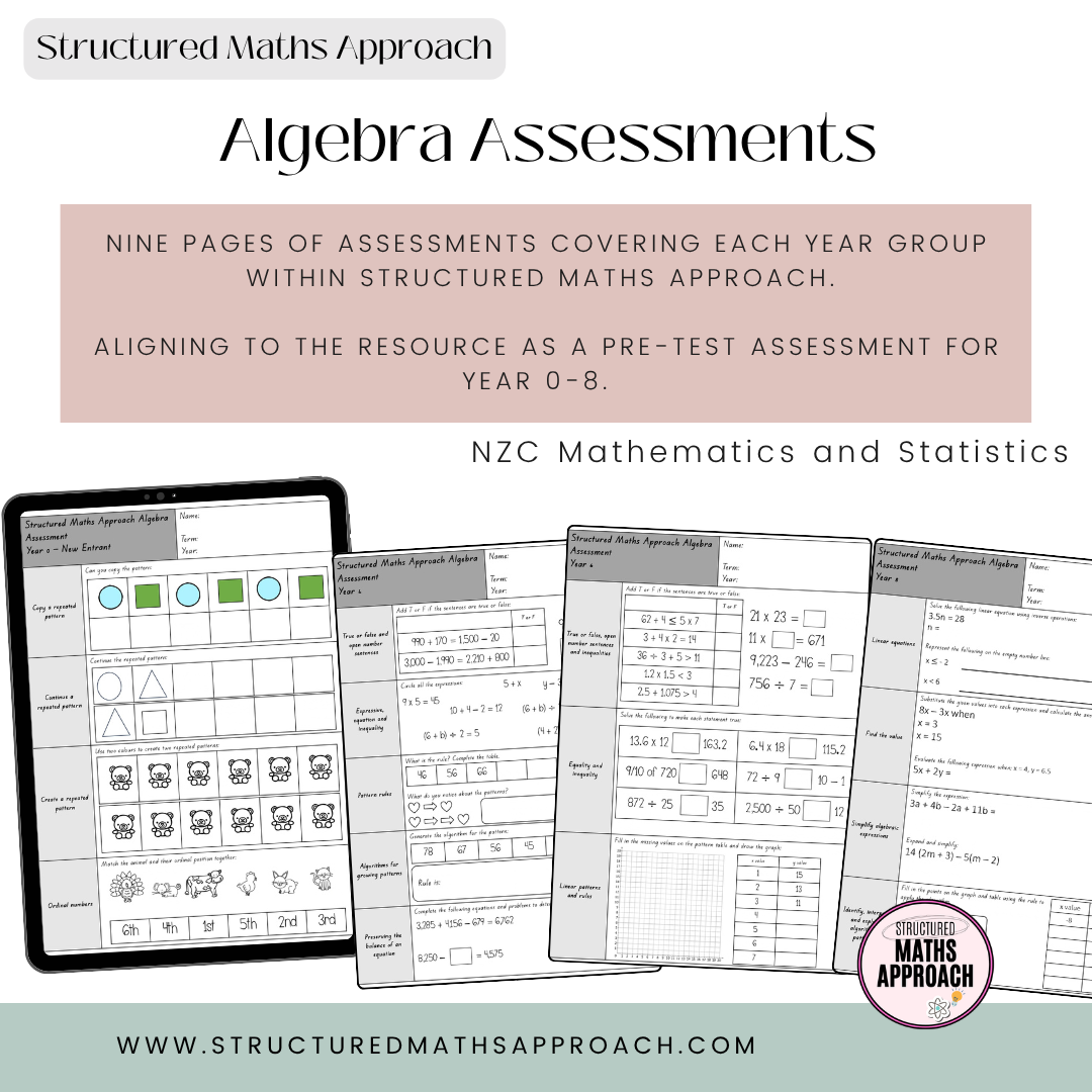 Structured Maths Approach Algebra Assessments