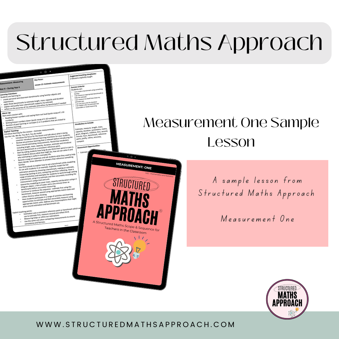 Structured Maths Approach Measurement One - SAMPLE PACK LESSON