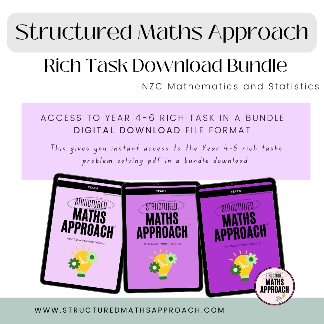 Structured Maths Approach Rich Tasks - Year 4-6 Bundle
