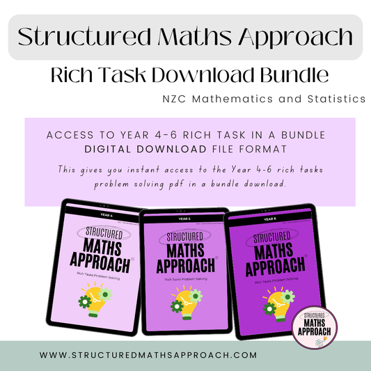 Structured Maths Approach Rich Tasks - Year 4-6 Bundle