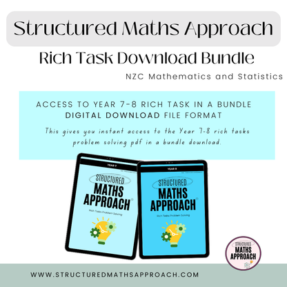 Structured Maths Approach Rich Tasks - Year 7-8 Bundle