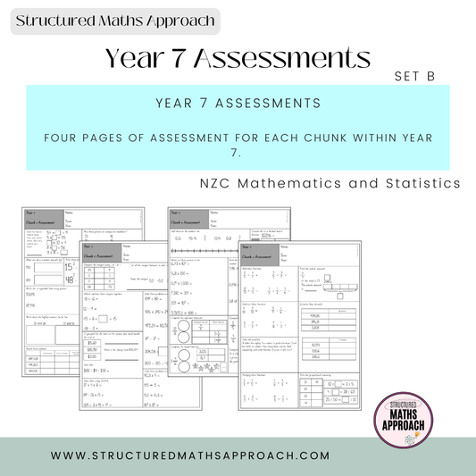 Year 7 Structured Maths Approach Assessments - SET B
