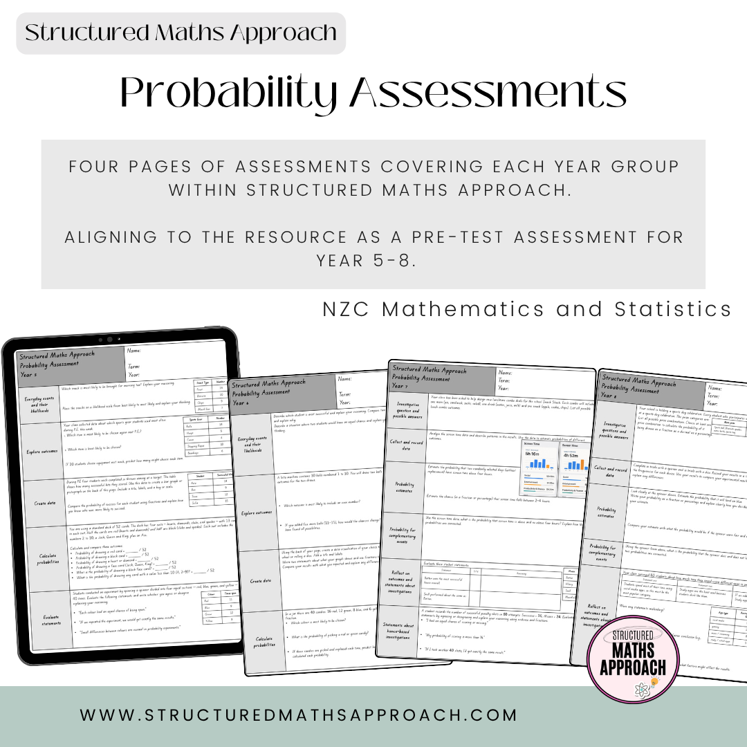 Structured Maths Approach Probability Assessments