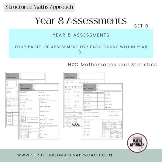 Year 8 Structured Maths Approach Assessments - SET B
