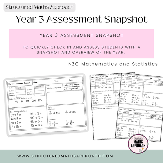 Year 3 Structured Maths Approach Assessment Snapshot