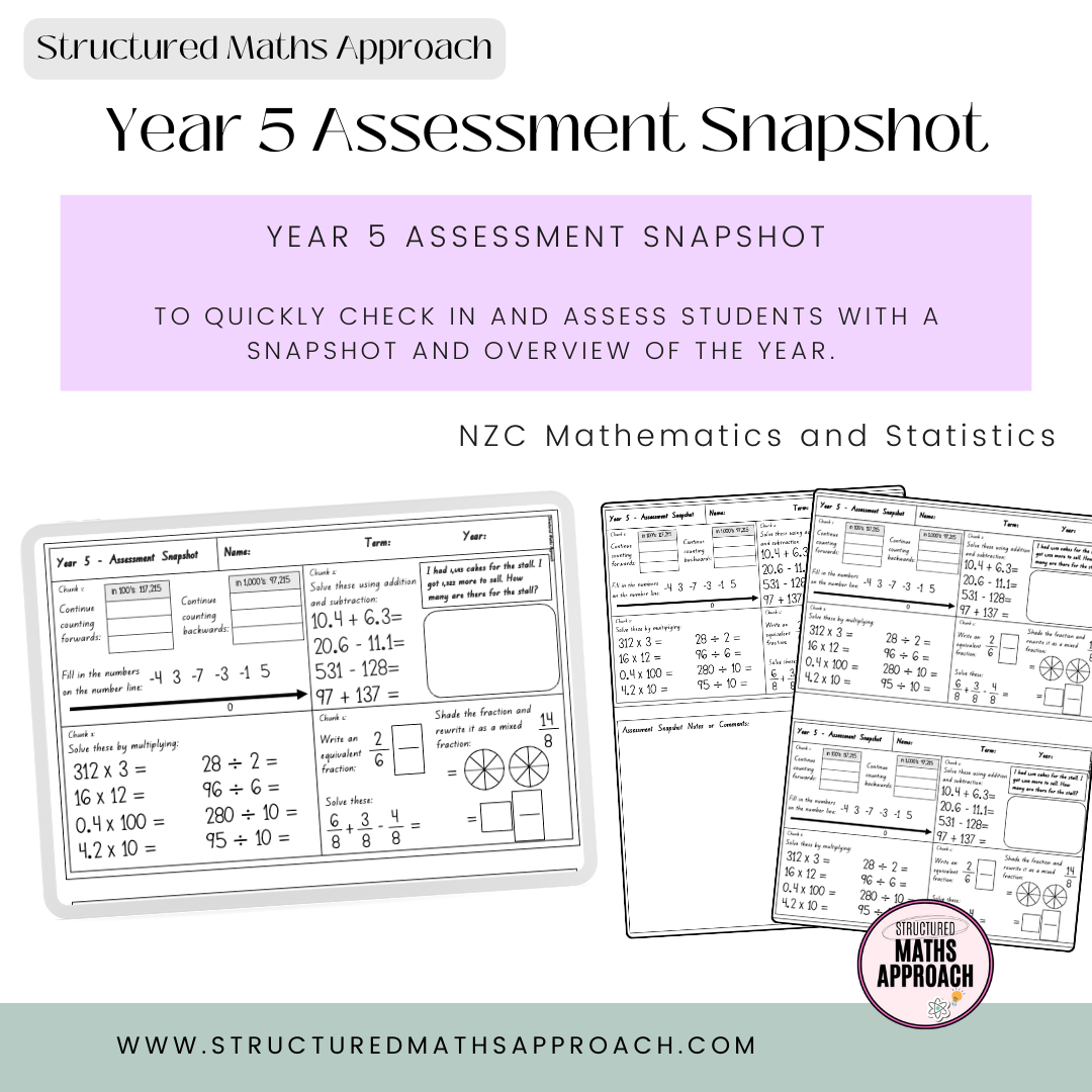 Year 5 Structured Maths Approach Assessment Snapshots