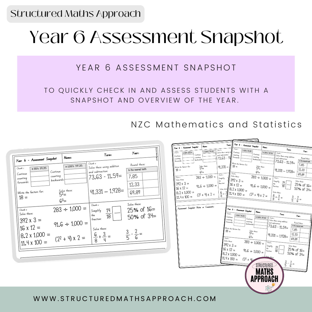 Year 6 Structured Maths Approach Assessment Snapshot