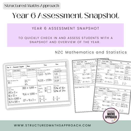 Year 6 Structured Maths Approach Assessment Snapshot