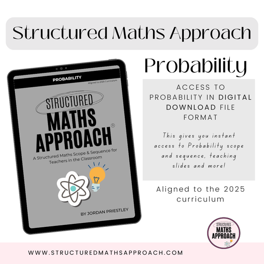 Structured Maths Approach Probability - DIGITAL *Aligned to 2025 Curriculum