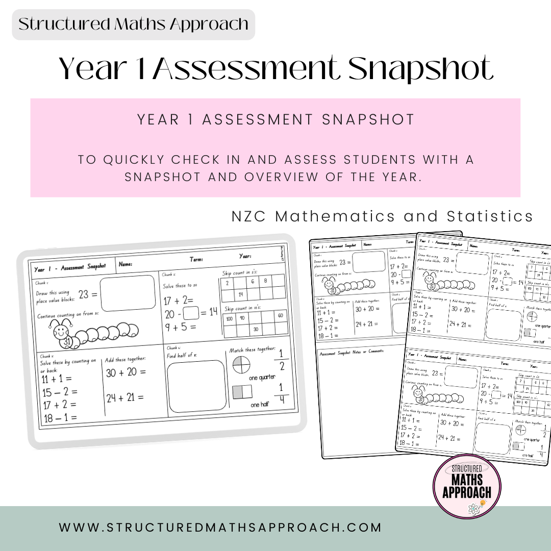 Year 1 Structured Maths Approach Assessment Snapshots