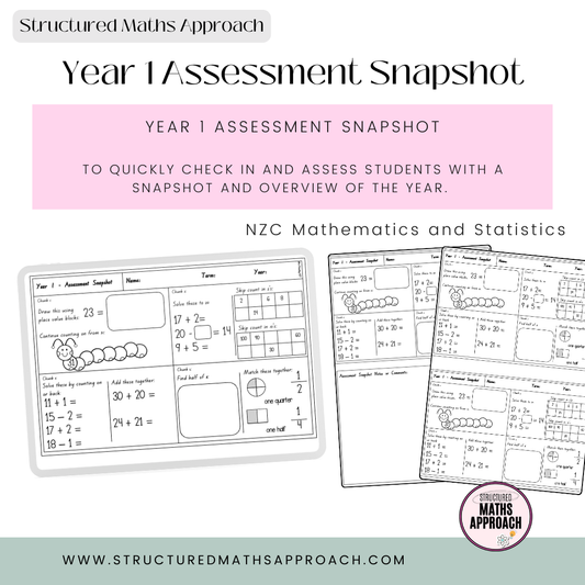 Year 1 Structured Maths Approach Assessment Snapshots