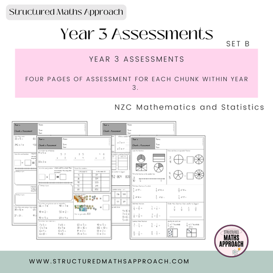 Year 3 Structured Maths Approach Assessments - SET B