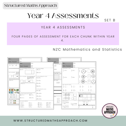 Year 4 Structured Maths Approach Assessments - SET B