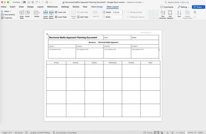 Structured Maths Approach Planning Document - Microsoft Word