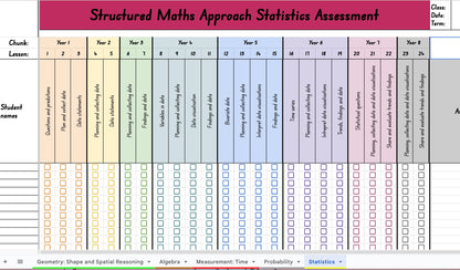 Structured Maths Approach Strand Assessment Tracker